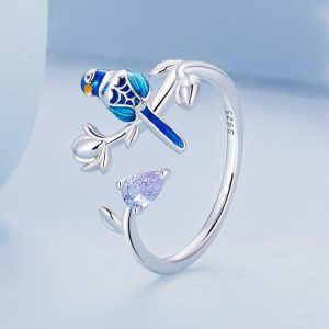 Solid 925 Signature Silver Nightingale Spring Garden Ring