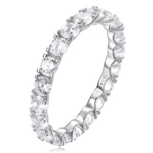 Solid 925 Signature Silver Bone-White Ring