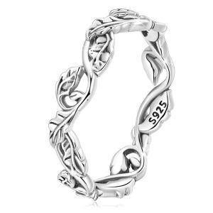 Solid 925 Signature Silver Entwined Garden Ring