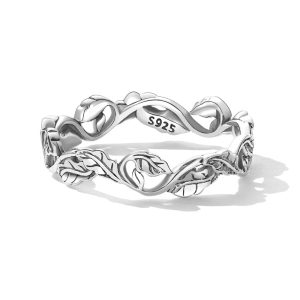 Solid 925 Signature Silver Entwined Garden Ring