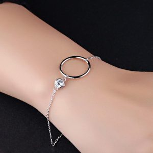Solid 925 Sterling Silver Circle Of Grace Bracelet