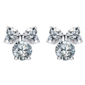 Solid 925 Sterling Silver Amelia Crystal Earrings