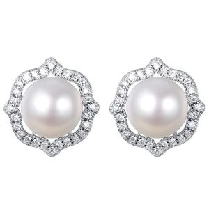 Solid 925 Sterling Silver Glory Pearl Earrings
