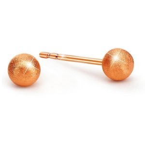 Solid 925 Sterling Silver Textured Ball Earrings