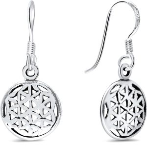 Solid 925 Sterling Silver Kaleidoscope Earrings