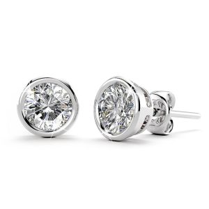 Solid 925 Sterling Silver Brilliant Cut Simulated Diamond Earrings