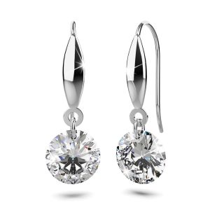 Solid 925 Sterling Silver Meru Hook Earrings
