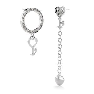 Solid 925 Sterling Silver Uneven Drop Earrings