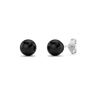 Solid 925 Sterling Silver Agate Gemstone Stud Earrings