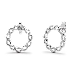 Solid 925 Sterling Silver Infinity Circle Earrings