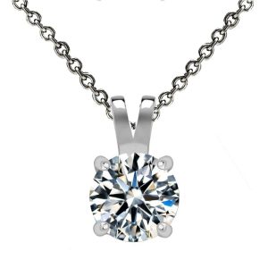 Solid 925 Sterling Silver 2 Carat Pendant