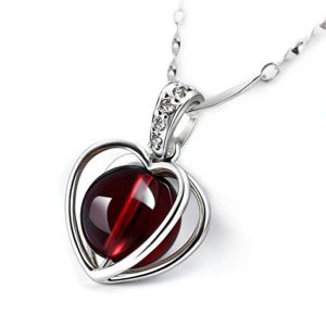 Solid 925 Sterling Silver Heart Case Pendant