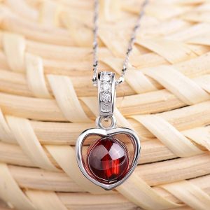 Solid 925 Sterling Silver Heart Case Pendant