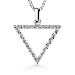 Solid 925 Sterling Silver Triangle Pendant