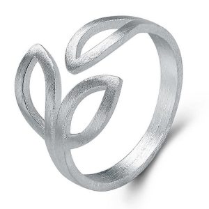 Solid 925 Sterling Silver Leaf Inspiration Ring