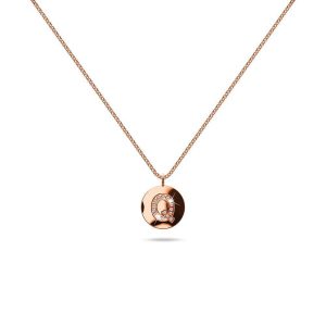 Solid 925 Sterling Silver Initial Alphabet Personalised Disc Necklace- Q